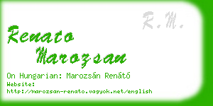 renato marozsan business card