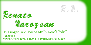 renato marozsan business card